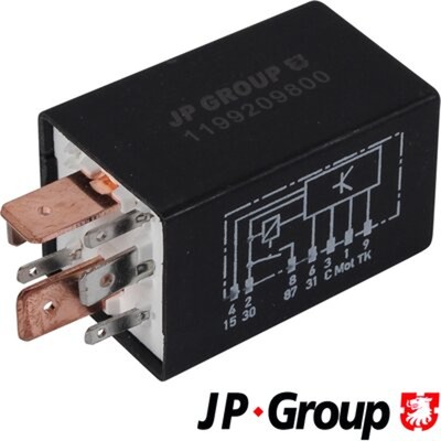 JP GROUP Relais Kraftstoffpumpe JP 1199209800 für BORA VW 1J2 AUDI SEAT SKODA A3