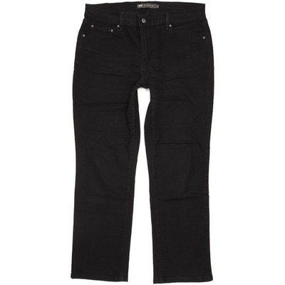 Levi's 505 Schwarz Straight Regular Stretch Jeans High Waisted W32 L30 (105484)