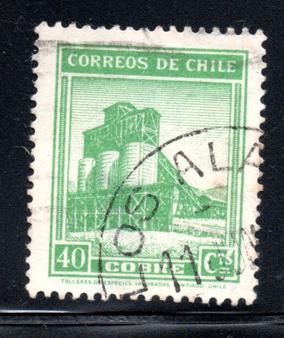 CHILE, stamp 40CTS,  postmark  DE LOS ALAMOS   RRR   #NUE45