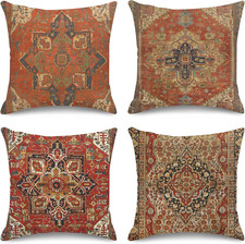 Throw Pillow Covers Home Decor Set of 4 Pillow Cases Decorative 18 X 18 Inches C