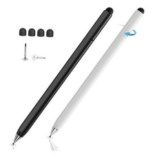 Stylus Pen for Touchscreen, Magnetic Body Rotate Design for Black/White