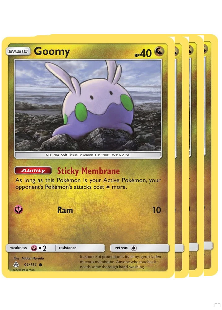 Goomy 91/131 Common Forbidden Light Lightly Played Playset (4x) Pokemon Card