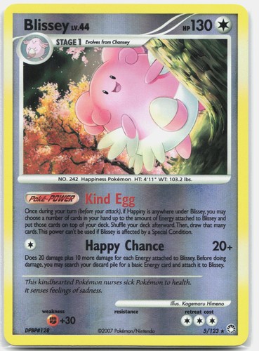 Blissey 5/123 Mysterious Treasures Reverse Holo