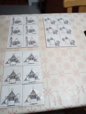 Dekorfliesen 18 Stück, 3 Dekore