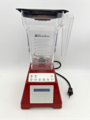 Blendtec Total Blender ES3 Red 32oz Pitcher Excellent SEE VIDEO ONLY 13 CYCLES!