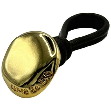 Designer Uno De 50 Gold Plated Leather Toggle Bracelet Extender - Small, Orig.
