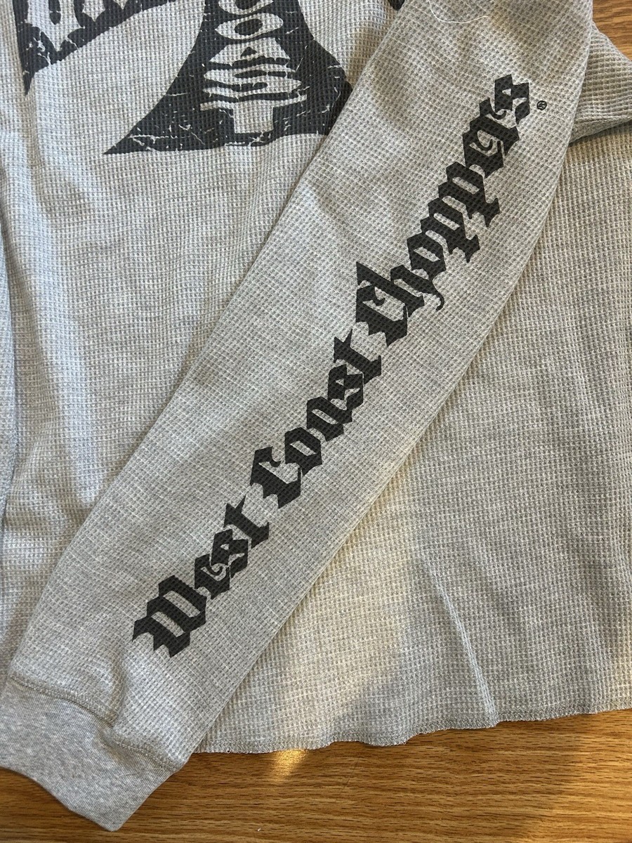 Jesse James West Coast Choppers Mens Large Iron Cross Thermal Knit