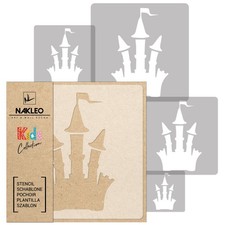 KIDS Reusable Plastic Stencils 5 pcs // CASTLE