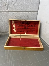 VINTAGE TIMBER BOX HOME FOUNTAIN SYRINGE WHITALL TATUM BOSTON ADVERTISE DOCTOR 