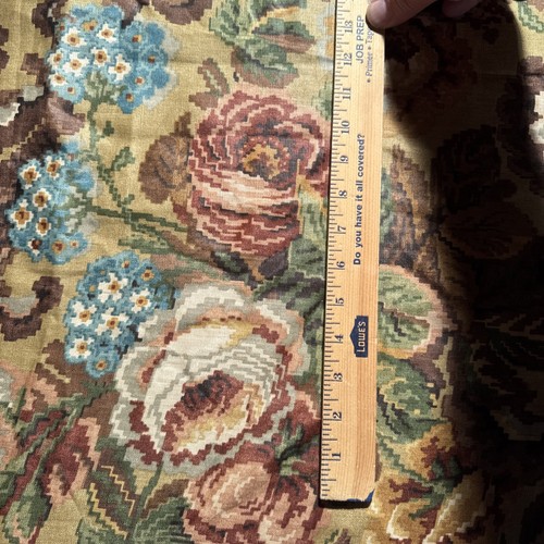Lee Jofa Isabella Gold Olive Linen Decor Fabric Large Sample #5 - Picture 9 of 9