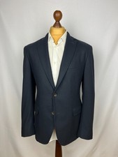 PAL ZILERI Recent Solid Midnight-Blue Pure Melange Wool Sport Coat 42US52IT