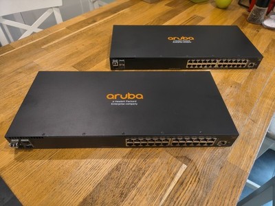 2x Aruba JL354A 2540 24G PoE+ Switch   Top Zustand   inkl. Rackwinkel