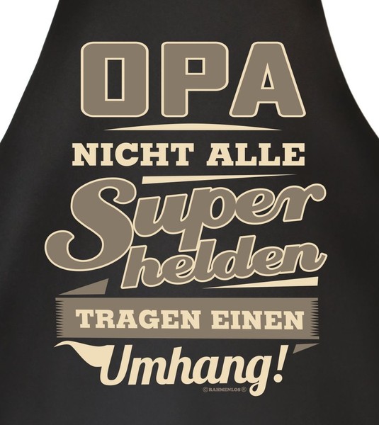 Herren GrillschüRze Superheld Opa Witzige SprüChe Garten / Koch-SchüRze MäNner-image