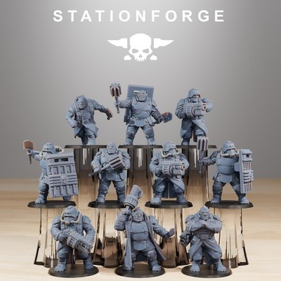 Stationforge Miniatures Grim Guard Mutants Tabletop Sci Fi Grim Dark Wargame