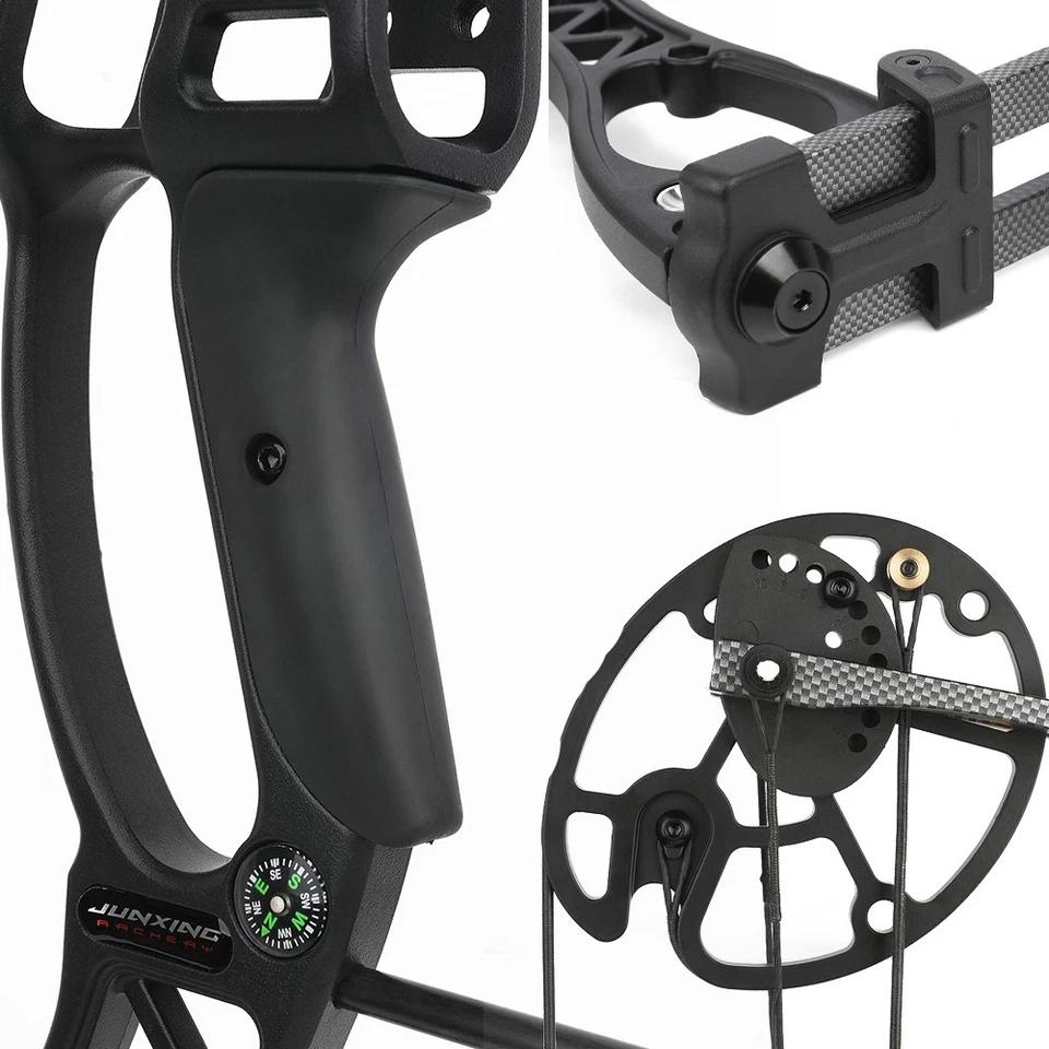 33'' Compound Bow Set Arrow 0-70lbs Adjustable Archery Target Hunting Shooting - Image 4 of 4