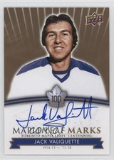 2017 Toronto Maple Leafs Centennial Leaf Marks Jack Valiquette #MLM-JV Auto 1r5