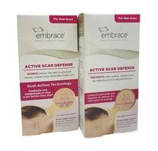 (2) Embrace Active Scar Defense - New Scars Silicone Sheets 2.4 Inch (Pink)