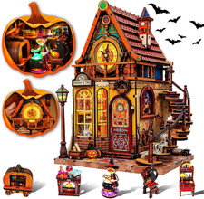 Book Nook Kit - DIY Miniature House,Book Nook Kit for Adults 3D Puzzle with Led,