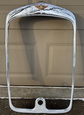 1929 Dodge Grille Shell Chrome Original + Emblem Radiator Shroud Cover 1930
