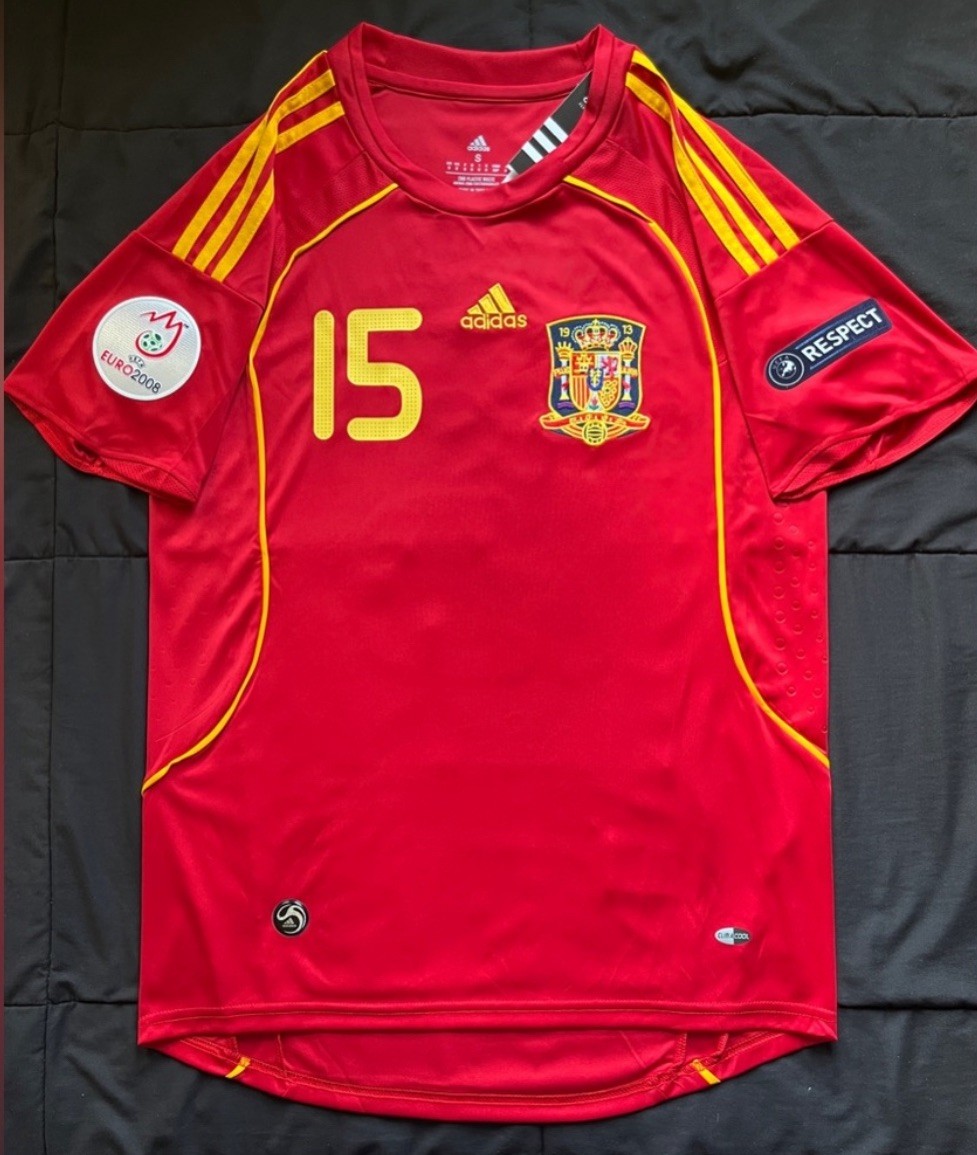 Sergio Ramos #15 Spain 2008 Euro XL Jersey Soccer Football Retro X