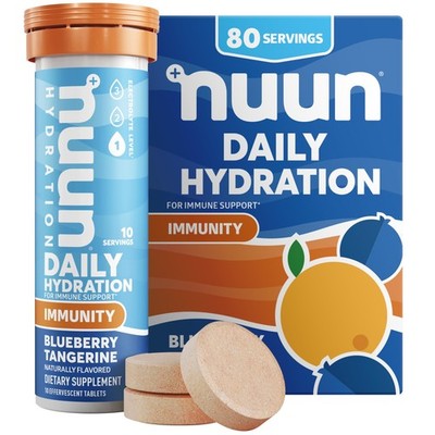 Nuun Immunity Electrolyte Tablets 80 Count (Pack of 1), Blueberry Tangerine