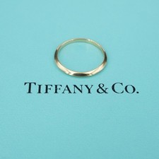 Tiffany & Co Knife Edge Band Ring 18k Yellow Gold 2mm Size 8.5 Pouch RG4860B
