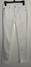 KanCan Jeans Womens 7 / 27 White Mid Rise Super Skinny 5 Pocket Zip Fly Denim