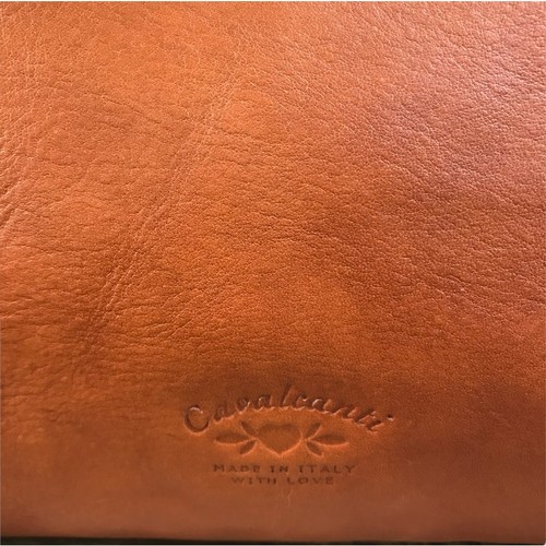 Bolso de hombro CAVALCANTI de cuero de diseñador italiano marrón de lujo atemporal - Imagen 9 de 14