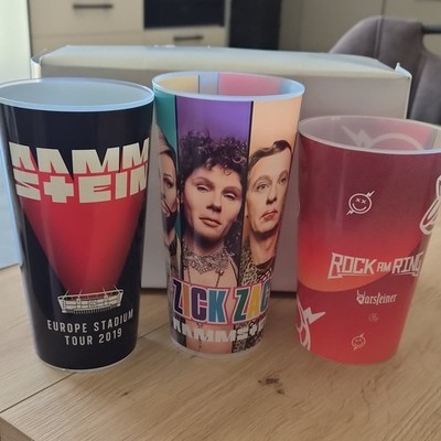 Rammstein Konzertbecher Set 3 Stück Europe Stadium Tour 2019 Rock am Ring