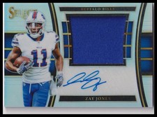 2017 Panini Select #JM-ZJ Zay Jones Jumbo Rookie Signature Swatches Prizm #/99
