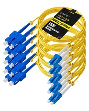 5 Pack OS2 Singlemode LC SC Fiber Patch Cable 3m, SC to LC SMF Fiber Optical ...