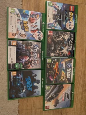Xbox One Spiele Konvolut X7 Spiele Batman Beyond Gotham, Rush Disney, Need For Speed