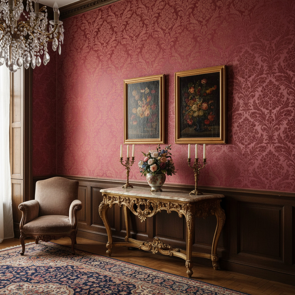 Painting, oil on canvas, pair of large still lifes flowers 18th century