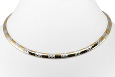Collier Halsreif 585 Gelbgold Weißgold 31,9 g 42 cm  [BRORS 19434]