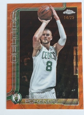 2025 Topps Chrome Kristaps Porzingis Orange /25 Boston Celtics NBA