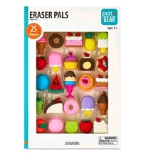 Pen+Gear Eraser Pals, Safari, 25 Count