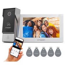TMEZON WLAN 2MP Video Doorbell Intercom Entry System Camera 7'' Touch Monitor