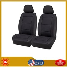 2 Piece Memory Foam Car Seat Covers Low Back Universal Fit Black Polyester