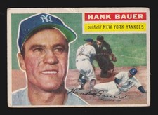 HANKL BAUER yankees 1956 TOPPS # GRAY BACK GOOD 