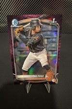 2025 Bowman - Chrome Prospects Onil Perez #BCP-134 Fuchsia Refractor /199 (RC)