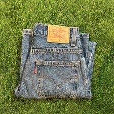 Vintage 90s Levis 565 Boys Denim Jeans, Blue, Reg 9