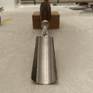 Swinscow & Manuel # 7 / 37mm Straight Carving Gouge 1840 Sheffield Rare Stamp