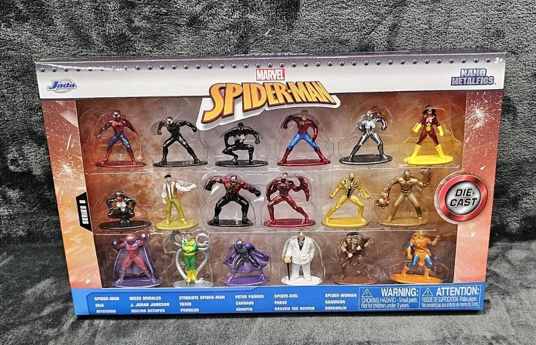 Jada Toys Marvel Spider-Man Personaggi (18 pezzi) - Set di personaggi