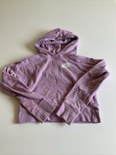 Nike Girls Crop Hoodie Purple Orange Large Standard Fit