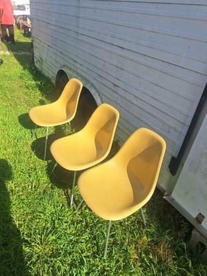 Hermann Miller  Mid-century  Faberglass  Chairs Set 3  , Made In Michigan