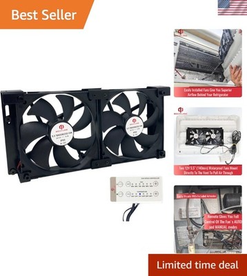 12V RV Fridge Ventilation Cooling Fan 5.5'' 140mm, Custom Mounts For American ...