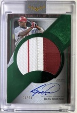 2025 Topps Five Star Ryan Howard Phillies Jumbo Prime Autograph Green #15/15