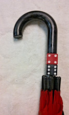 vintage Aramis Spinning Dice Handle Black  Red Umbrella Men's Cologne Promotion