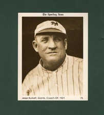#75 JESSE BURKETT, 1921 Giants | 1981 THE SPORTING NEWS Conlon Collection 4x5 B