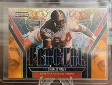 Charles Haley 2025 Panini Prizm Black Orange Fractal FOTL 12/49 RAW No. 2